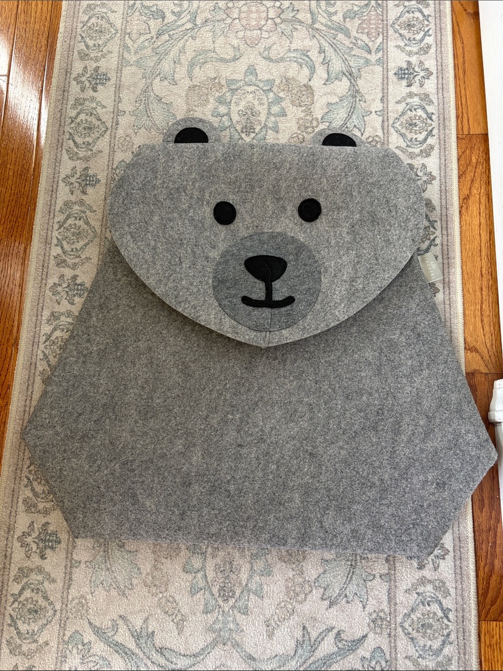 Little Stackers Gray Bear Hamper Storage Basket